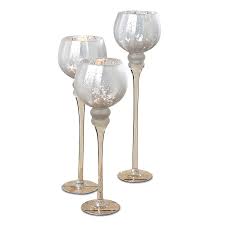 The price is phenomenal for what you receive. The Spectacular Cape Cod Long Stem Candle Holders Set Of 3 White Silver Glass Rippled 18 1 2 16 1 2 And 15 Inches T For Tealight Or Votive Or Ball Candles By Whole
