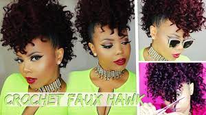 No Cornrows 17 Braidless Crochet Curly Crochet Faux Hawk Tutorial 4c Natural Hair Style Tas Mohawk Hairstyles Braided Hairstyles Tutorials Curly Hair Styles