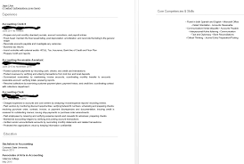 please critique my resume accounting