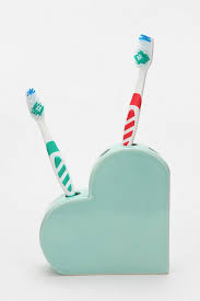 Plum Bow Heart Toothbrush Holder Toothbrush Holder Decorative Accessories Bathroom Kids