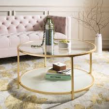 Hodnett 2 Tier Round Coffee Table Gold Coffee Table Coffee Table Round Gold Coffee Table