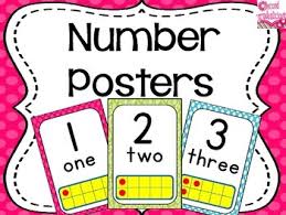 Number Posters Cheetah And Dots Blue Pink And Green This Is A Set Of Number Posters From One To Twenty With Mat Number Poster Math For Kids Autism Math