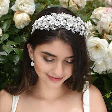 Sara' Wide Floral Bridal Headband