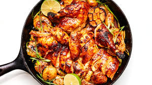 Chicken and cut up broccoli, carrots and any other veggie i can find sauteed in a pan, low calorie, tons of vitamins, and protein in the chicken and broccoli. Slow Roast Gochujang Chicken Recipe Bon Appetit