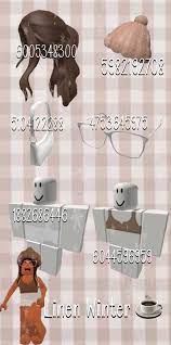 Hair codes in games like welcome to bloxburg are an extraordinary method to upgrade a roblox here is a rundown of the hair codes in welcome to bloxburg, split into independent classifications. Aesthetic Linen Winter Fit Bloxburg Decal Codes Roblox Sets Custom Decals