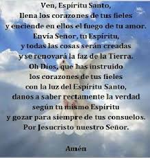 Ven Santo Espiritu De Dios Miracle Prayer Prayers Jesus