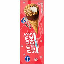 Kroger brand ice cream cones. Kroger Fun Days Sundaes Vanilla Artificially Flavored Sundae Cones 8 Ct 4 6 Fl Oz Kroger