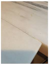 Spread the epoxy across the broken edges of both pieces. Anyone S Marble Granite Seam Separate Like This