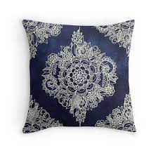 Cream floral moroccan pattern on deep indigo ink iphone & ipod case by micklyn. Cream Floral Moroccan Pattern On Deep Indigo Ink Throw Pillow By Micklyn Patterned Throw Pillows Throw Pillows Moroccan Pattern
