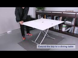 Incorporating a dining table in your living room can be a design challenge. 4 In 1 Lift Up Coffee Table Dining Table Height Adjustable White Party Table Ebay