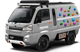 登れる軽 ハイゼット トラック peaks ver ダイハツが東京オートサロンに出展 えん乗り ダイハツ ハイゼット トラック 荷台