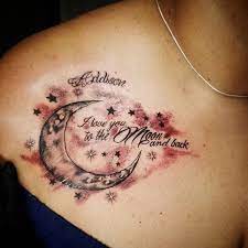 Love You To The Moon And Back Tattoo For My Niece Addison To The Moon And Back Tattoo Moon And Back Tattoo Tattoos