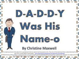 Father's day song list 1. Father S Day Song And Posters D A D D Y Was His Name O Tpt