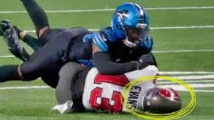 New Slo-Mo Footage Shows Exact Moment Mike Evans Slammed His Head & Went Unconscious During Bucs-Lions MNF Game, And It Does Not Look Good [VIDEO]