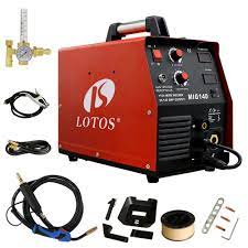 Lotos 140 Amp Mig Wire Feed Welder Flux Core Welder And Aluminum Welder Ung 5 8 In Hose Fitting Regulator 2t 4t Switch 110v Mig140 The Home Depot Wire Welder Welders Aluminum Welder