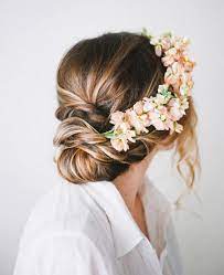 Flower Crown Wedding Ideas Coiffure Mariage Fleur Cheveux De Beaux Cheveux
