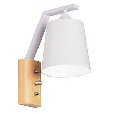 Amazon Com Dimmable Wall Sconce Nordic Solid Wood Flush Mount Bedroom Wall Light Simple Macarons Backgro Wall Lights Wall Lights Bedroom Bedside Reading Light
