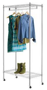Whether you don't have a dryer at home or just want to save energy, clotheslines and drying racks are a good alternative to traditional clothes dryers. Style Selections Chrome Steel Clothing Rack In The Clothing Racks Portable Closets Department At Lowes Com