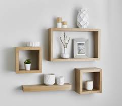 Solid Oak Floating Cube Shelf Custom Made To Measure Floating Cube Shelves Oak Floating Shelves Floating Shelves Diy