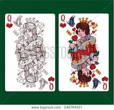 Cute greeting card yass queen! Queen Hearts Playing Vector Photo Free Trial Bigstock