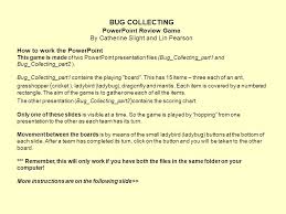 Bug Collecting Powerpoint Review Game By Catherine Slight