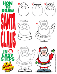 In just a little while you will have a beautiful father noel to decorate your home. How To Draw Santa Claus Kid Scoop