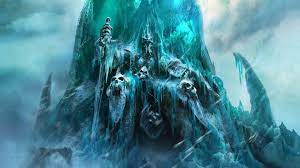 Wild rift, artstation, room, purple clothing, looking at the side, fantasy art, chair, glowing eyes, blue light, dyed hair, red ribbon, artwork. King Throne Backgrounds Wallpaper Cave