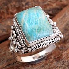 Unique Gift Amazonite Gemstone Stylish Ring 925 Sterlin Https Www Amazon Com Dp B083j11kwz Ref Cm Sw R Pi Dp X Ibbf In 2020 Stylish Rings Gemstones Unique Gifts