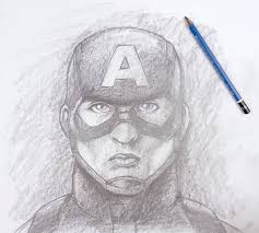 How to draw captain america. Avengers Sketch How To Draw Captain American Pencil Sketch 3dvkarts
