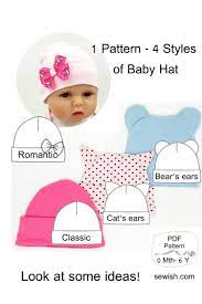 Baby Hat Sewing Patterns Newborn Hat Sewing Patterns Pdf Etsy Baby Hat Sewing Pattern Baby Sewing Patterns Hat Patterns To Sew