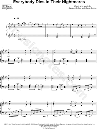 Aug 25, 2017 · save me lyrics: Gv Piano Everybody Dies In Their Nightmares Sheet Music Piano Solo In G Minor Download Print Sku Mn0221699