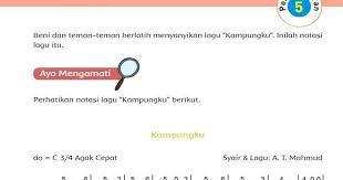 Kunci jawaban tema 8 kls 5 halaman 31. Lagu Kampungku Kelas 5 Tema 8 Hal 36 41