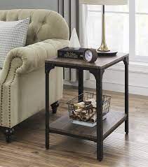 These farmhouse end table plans are perfect for your living room or bedroom. O K Furniture 24 Height Square End Side Table Night Stand With Open Bottom Shelf Gray Brown 1 Pcs Buy Online At Best Price In Uae Amazon Ae