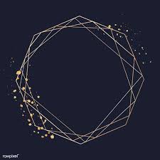 Black And Gold Pattern Background Download Premium Vector Of Gold Geometric Frame On A Black Background Gold Geometric Floral Logo Design Black Backgrounds