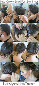 Halo Crown Braid Tutorial For Short Hair Easylife