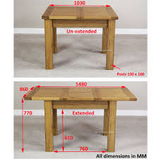 Rustic Oak Small 4 6 Seater Extending Dining Table