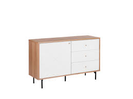 Three drawers and two doors reveal storage space. 3 Drawer Sideboard Light Wood With White Palmer Furniture Lamps Accessories Up To 70 Off Avandeo Online Store