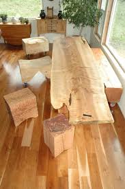 Extremely Curly Maple Slab Custom Dining Table With Sculpted Block Base Custom Dining Tables Custom Wood Dining Table Wood Slab