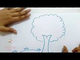 How To Draw Tree For Kids Tree In Easy Way Draw A Tree Step By Step Kindergarten Art Lessons Tree Drawing Trees For Kids