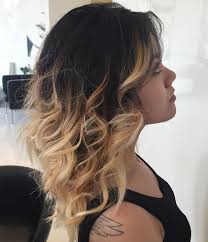 Short Black And Blonde Ombre Hair Black To Blonde Curly Ombre Hair Black Hair Ombre Ombre Hair Blonde Damp Hair Styles