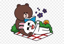 Line Sticker - Line Character Brown And Cony - Free Transparent PNG Clipart Images Download