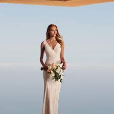 Allover Lace V Neck Sheath Wedding Dress David S Bridal Sheath Wedding Dress Lace Davids Bridal Wedding Dresses Wedding Dresses