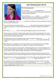 Greta Thunberg Speech At The Un Language Teaching Reading Strategies Reading Comprehension