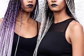 Black And Grey Ombre Box Braids Synchronized Purple Ombre Box Braids Grey Protective Style Box Braids Styling Long Box Braids Ombre Box Braids
