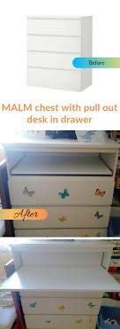 A Genius Way To Add A Pull Out Desk To An Ikea Drawer Ikea Hackers Ikea Drawers Ikea Malm Desk Ikea Desk