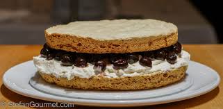 Almond Meringue Cake With Amarena Cherries Cherry Recipes Dacquoise Recipe Sweet Treats