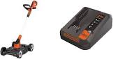 12-inch 20V MAX Li-Ion Cordless 3-in-1 String Trimmer/Edger/Mower w/ (2) 2.0 Ah Batteries and Charger Included MTC220 Black+Decker