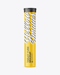 Download Plastic Effervescent Tablets Tube Mockup In Tube Mockups On Yellow Images Object Mockups