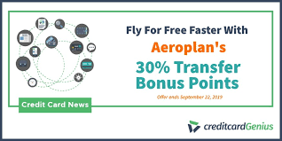 Fly For Free Faster With Aeroplans 30 Transfer Bonus