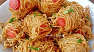 Camilan Simple Sosis Gulung Mie Teman Nyantai Di Sore Hari Ini Resepnya